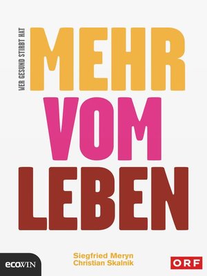 cover image of Wer gesund stirbt, hat mehr vom Leben